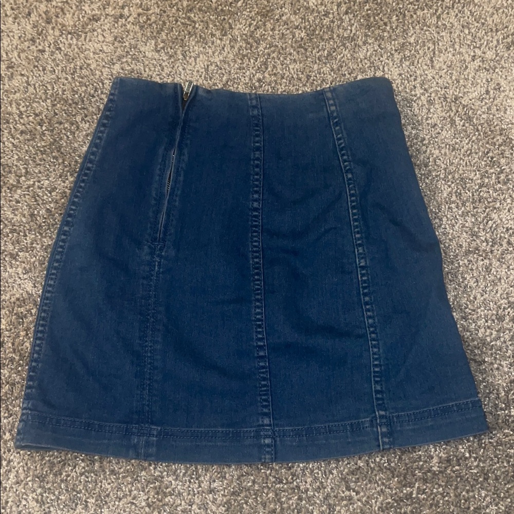 Classic Dark Blue Denim Mini Skirt